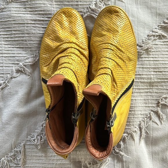 Ethan valdes genuine leather cruise shoes booties yellow boots - Picture 4 of 7